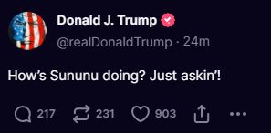 Trump Asks How Chris Sununu is Doing