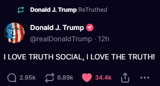 Trump: I Love The Truth