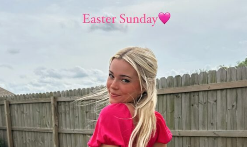 Olivia Dunne Celebrates Easter Sunday With Pink Dress